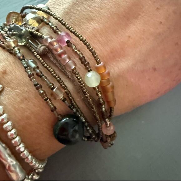 Silpada 925 Sterling Silver Beaded Multi Strand Bracelet - Picture 2 of 12